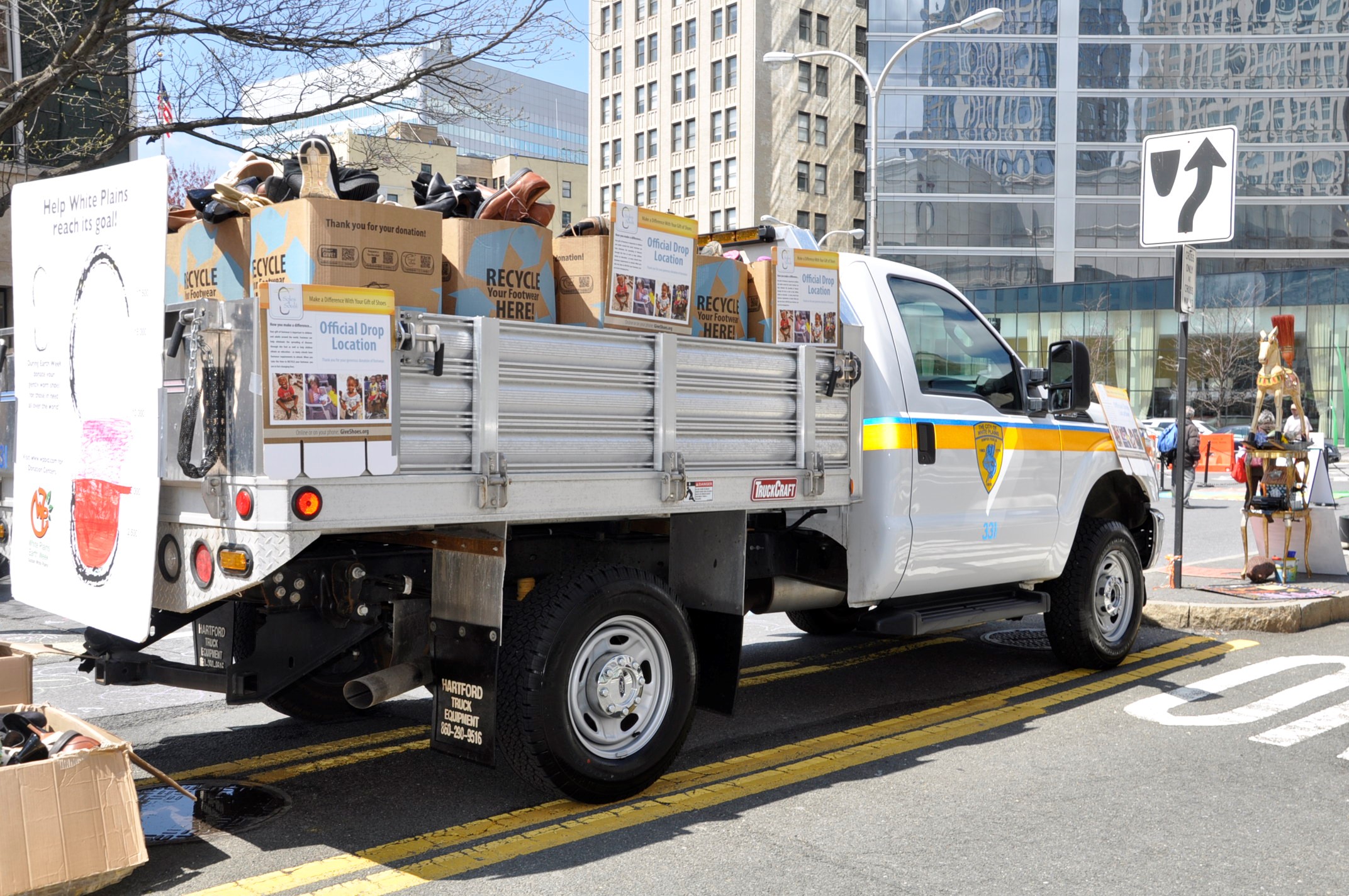 White Plains residents generous donation of gently used shoes
